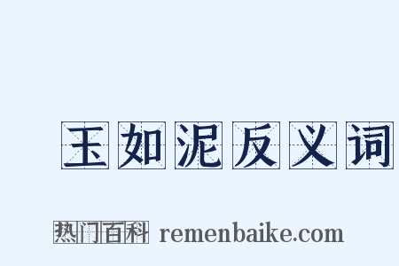 劚玉如泥反义词是什么意思的图片